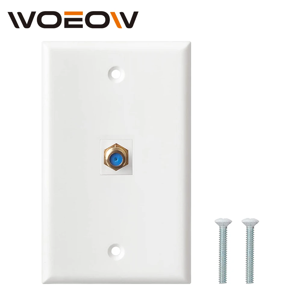 Woeow Koax Wand platte 1/10-Pack, 1/2/3-Port TV-Kabel Wand platte 3GHz F-Typ Keystone Wand buchse für Koaxialkabel, Single Gang