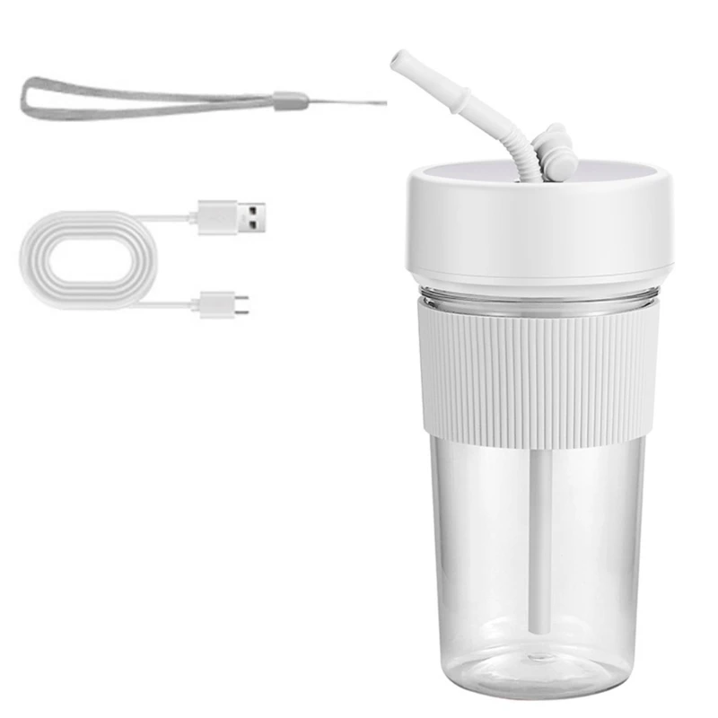 Small Portable with Straw Electric Juicer Rechargeable Fruit Mixers Dropship