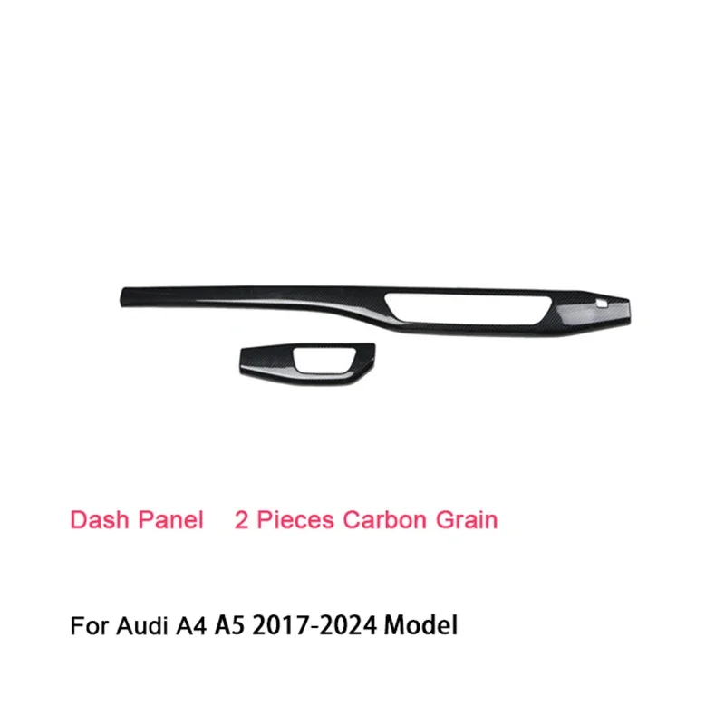 RHD لأودي A4 B9 سيدان Allroad Avant S4 A5 S5 2017 2018 2019 2020 2021 2022 2023 2024 تراكب الحبوب الكربونية الداخلية