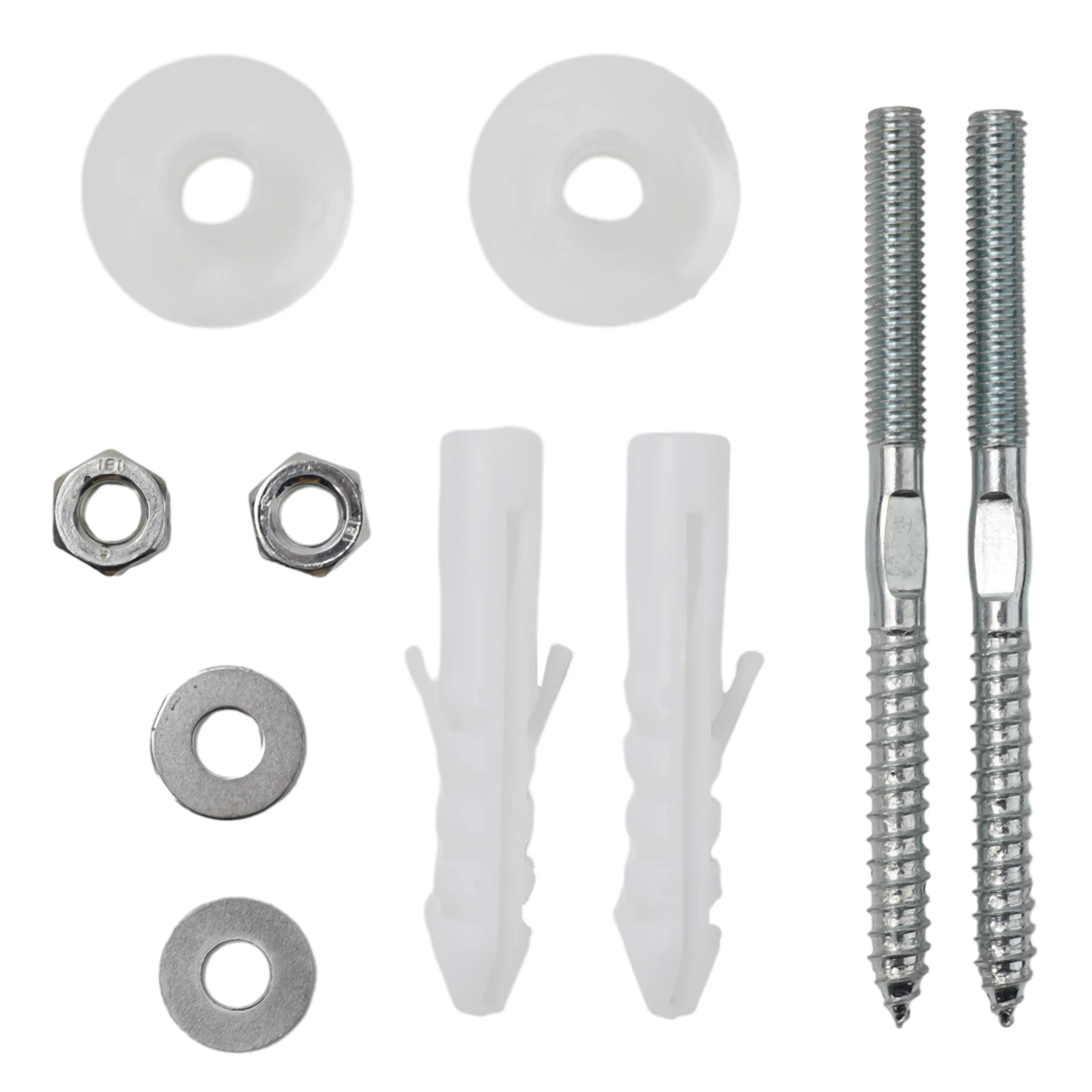 Juego de tornillos de fijación para instalación de lavabo, tornillo para lavabo, baño, hogar, lavabo, plata, blanco, 1 Juego, Material de alta calidad