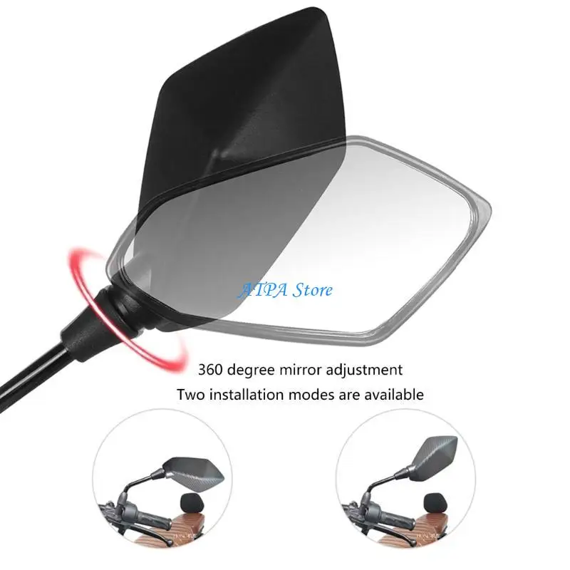 

U13C 7/8" 22mm Handlebar Rearview Side Glass for Most Model ATV Motorcycle Scooters