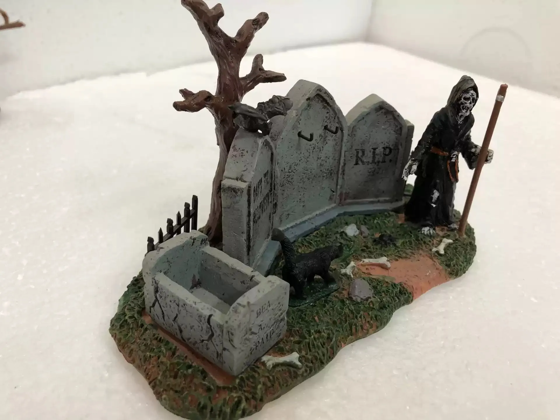 Artigianato in resina scena di Halloween ornamenti da tavola di sabbia tomba della morte figurina decorazione di paesaggi per finestre decorazioni per feste regalo per bambini