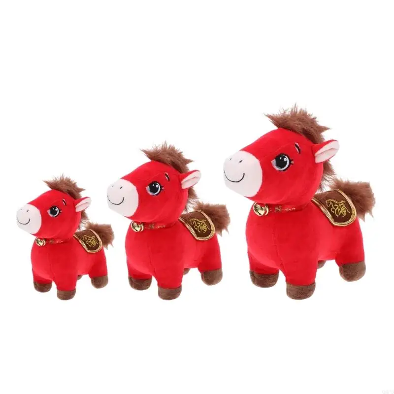 

Traditional Year Of Horse Stuffed Doll Cotton Filled Soft Toy Educational Cultural Home Decors