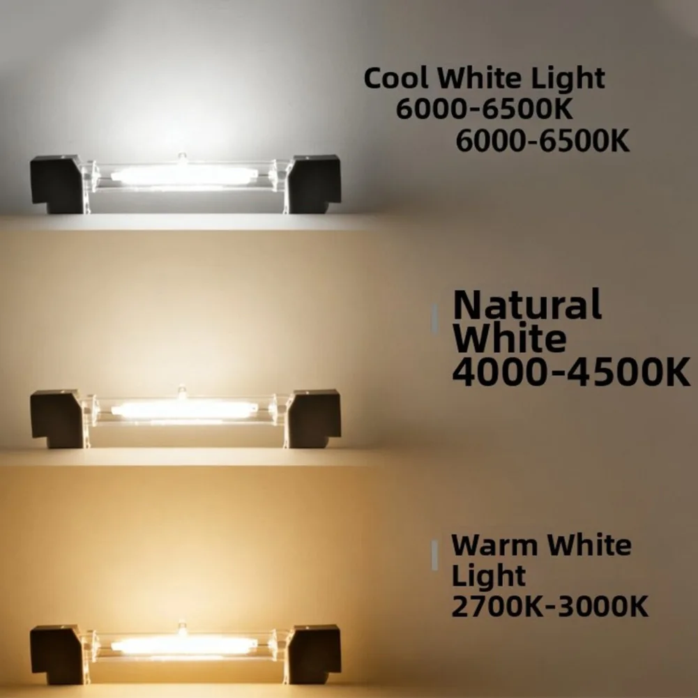 2 Stück 118 mm dimmbare R7S-LED-Lampen 20 W 360 °   Light Angle Energieeffizientes Glasrohr-Ersatzwerkzeug für Halogenlampen im Haushalt