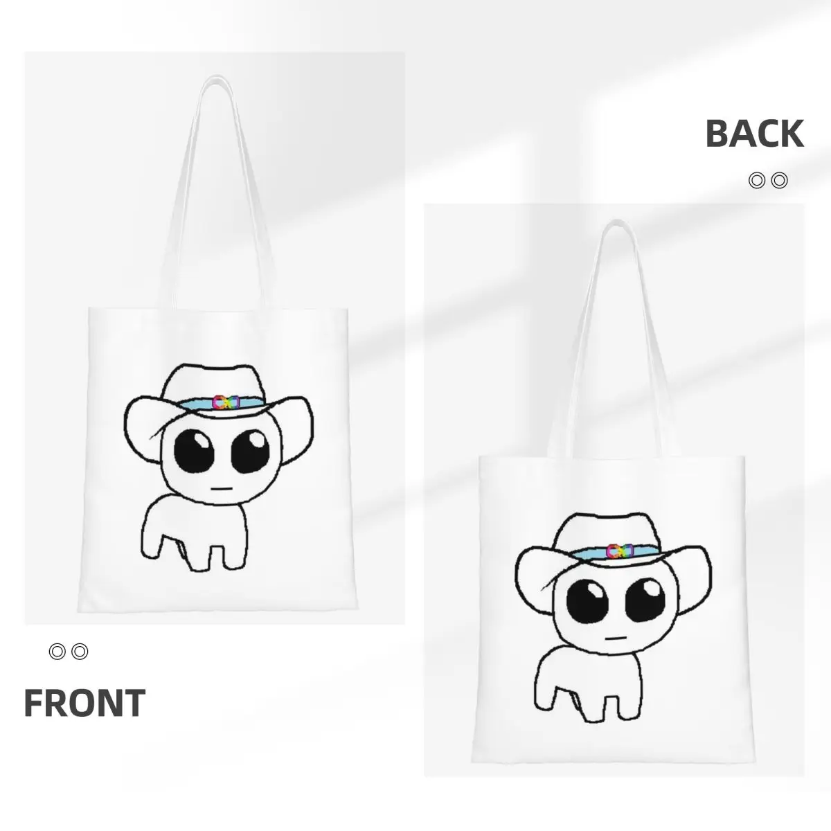 TBH Autism Creature Meme Yippee Shopping Bags Girls Canvas The Tote Bag Reusable Women Shoulder Tote Travel Handbag