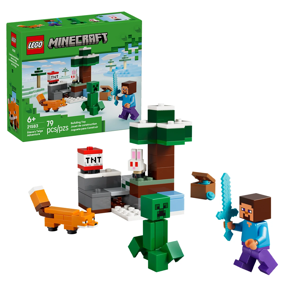 

LEGO® Steve’s Taiga Adventure (21583) Collectible Building Set for Boys and Girls 6 Years Old and Up 79 Pieces