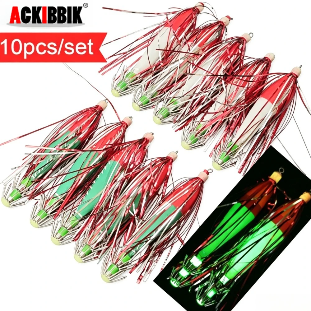 ackibbik-10-pecas-conjunto-de-jigs-horizontais-para-lula-e-choco-10cm-com-tinsel-brilhante-e-efeito-luminoso-isca-para-lula-e-choco