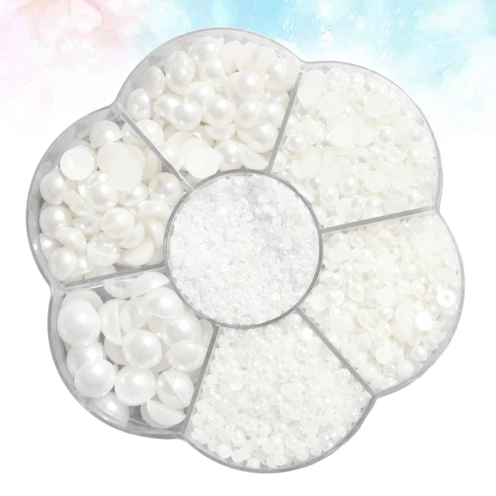 

5600 Pcs Acrylic Pearl Suit Beads for Jewelry Making Half Pearls Crafts DIY Kit