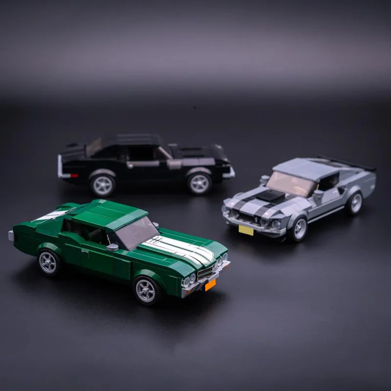 1087 PCS Speed King Series Car Bundle Set Supercar Racing Model Building Block Brick Creative Technology Assembly DIY Toy Gifts