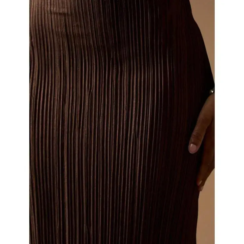 Nuevo C 8998 vestido de noche largo hasta el suelo satén doblado cinturón Casual traje deportivo Seven-Sve temporada de otoño Faion Dr