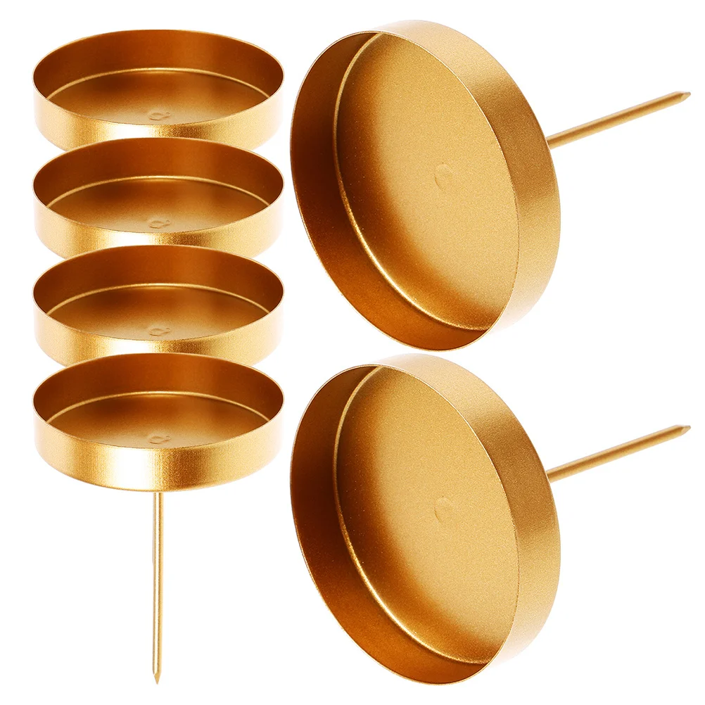 

6 pcs French Style Iron Holder Tray Round Stand For Table Home Decor Wedding Party Centerpiece Decorative Plates