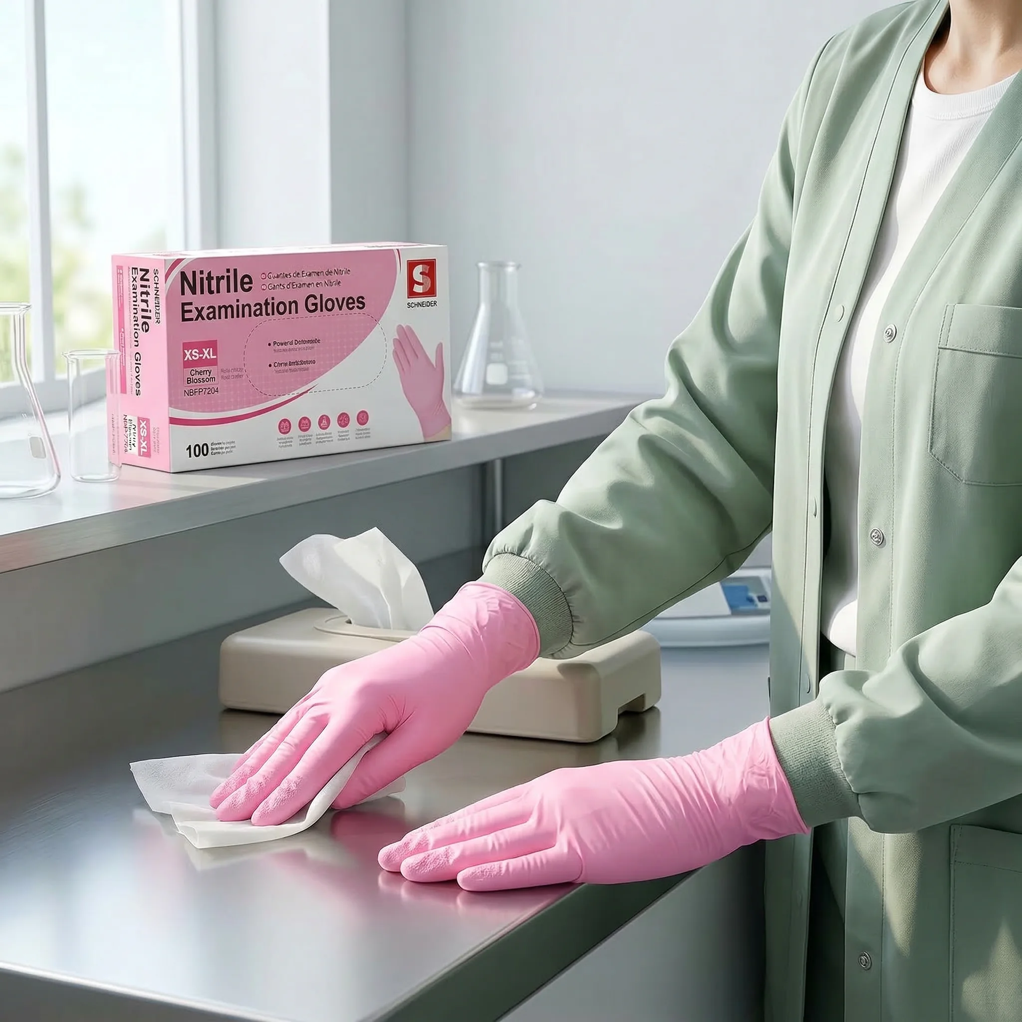 100pcs Deep Pink Disposable Ni - Rubber Glove Cleaning review and price