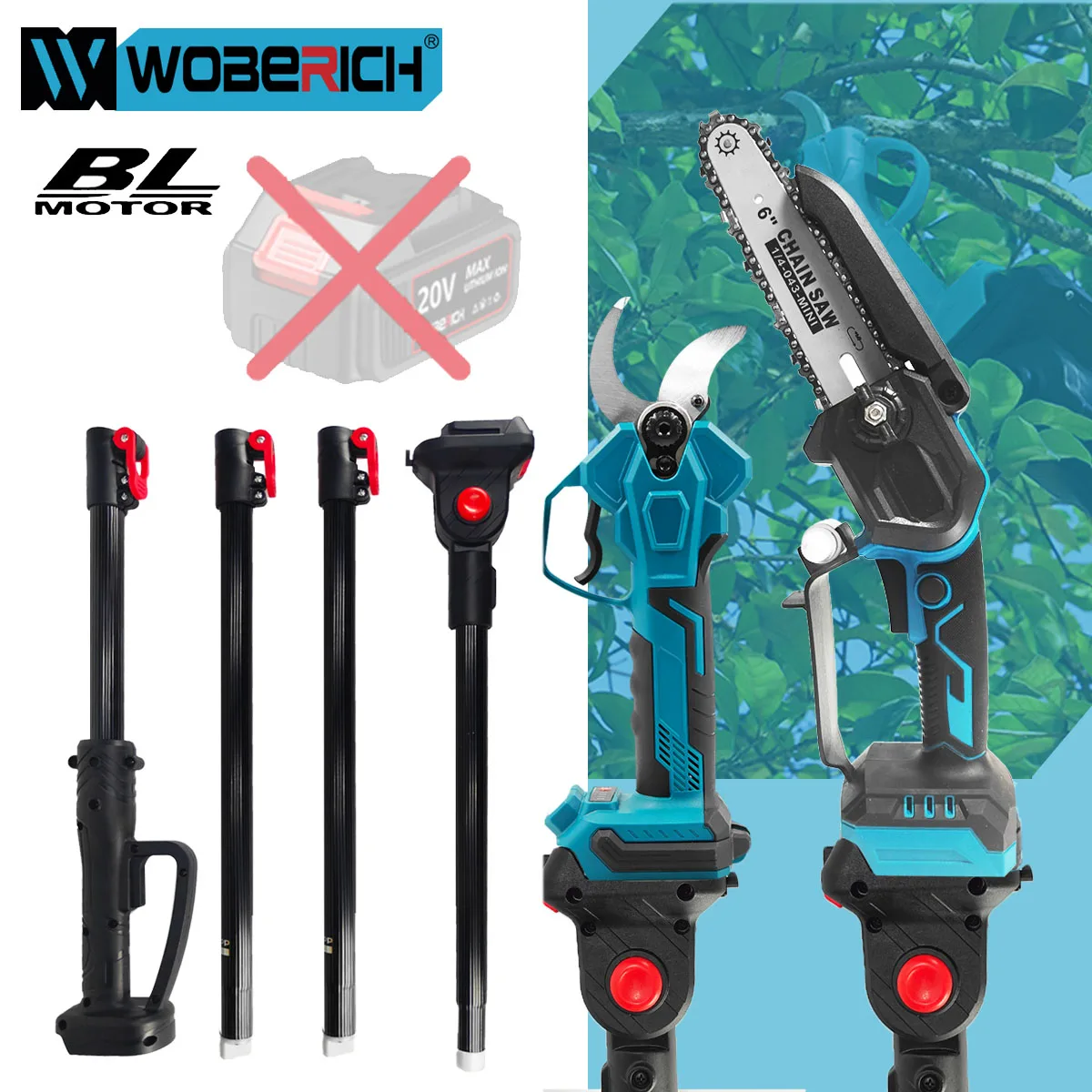 

Brushless Electric Garden Pruner Garden Saw Cordless Electric Garden Scissors Fruit Tree (No Battery) For Makita 18V Battery