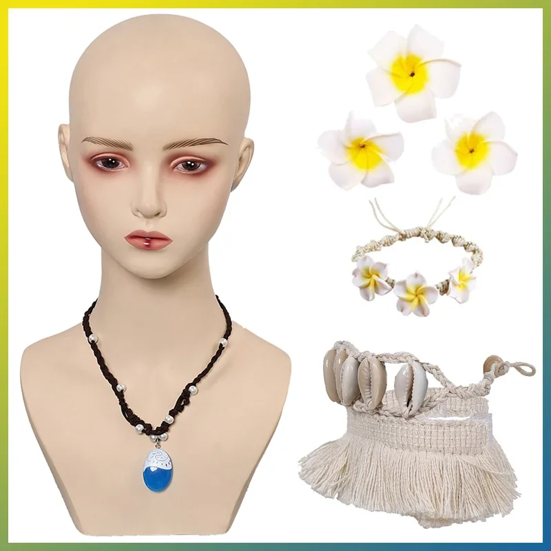 FC6Cartoon Movie Polynesia Princess Cosplay Fantasy Accessories Moyana Necklace With Pendant Women Roleplay Fantasia Decor@FC8！