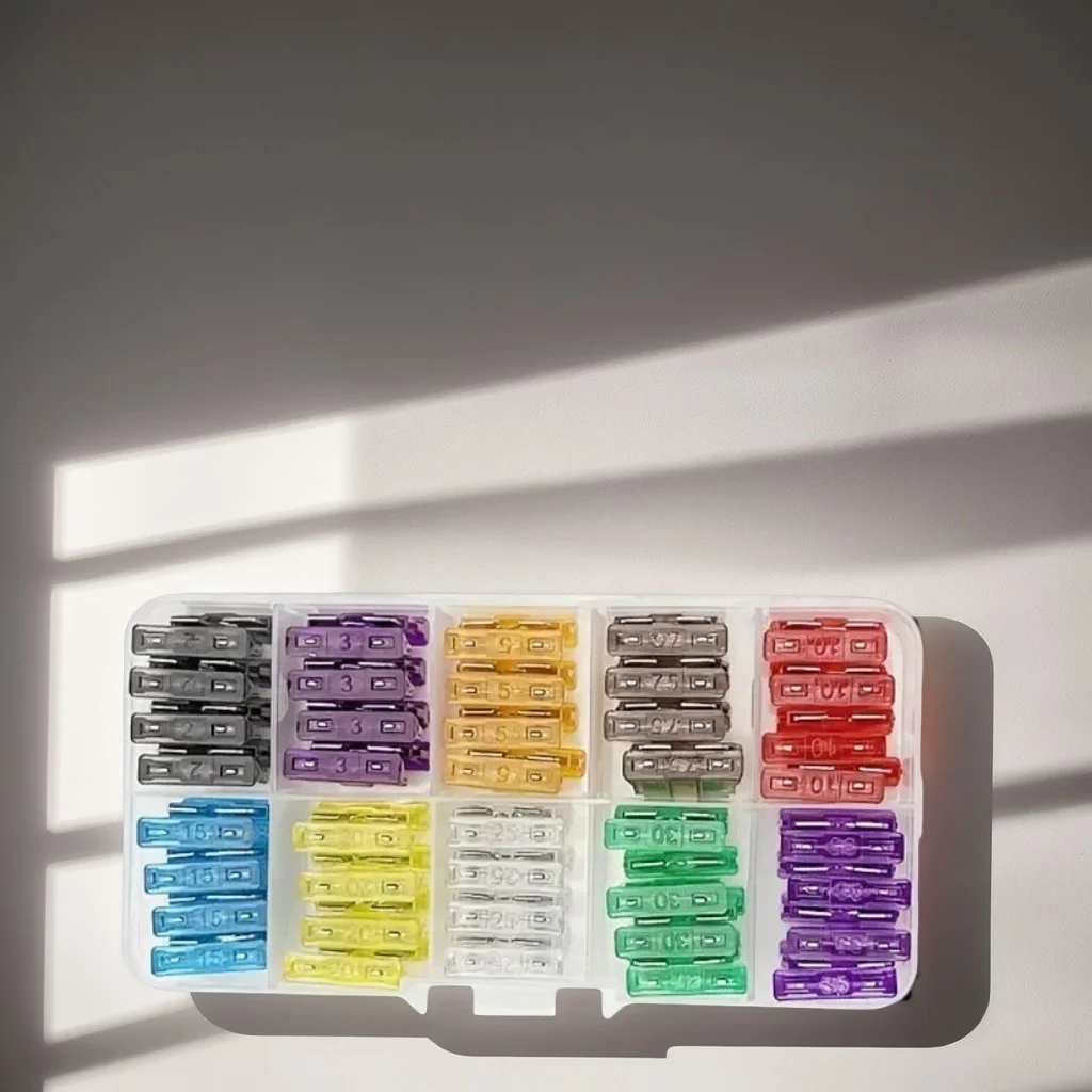 

140-Piece Universal Automotive Fuse Kit - 2A to 40A Assorted Sizes Aluminum Alloy for Cars Trucks with Clip