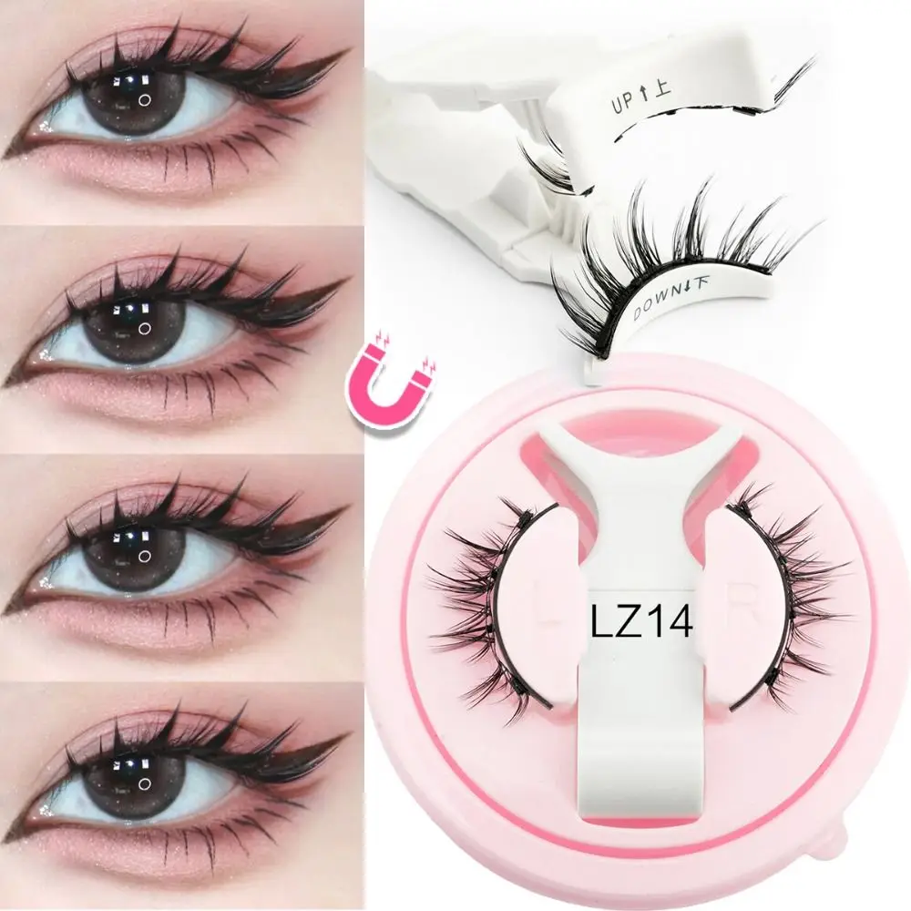 Reusable Magnetic Eyelashes Long-Lasting Winged Magnetic 3D Mink Lashes No Glue Needed False Eyelashes with Tweezer Eye Makeup