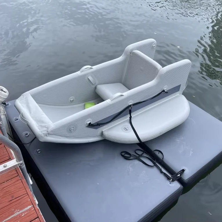

For Water Play Floating Single Inflatable Boat Portable Electric Fishing Dock With Pump
