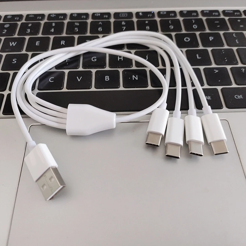 Multi 4 in 1 USB C Lange Ladegerät Ladekabel Mehrere Ports Lade Kabel Typ C Stecker für Handys