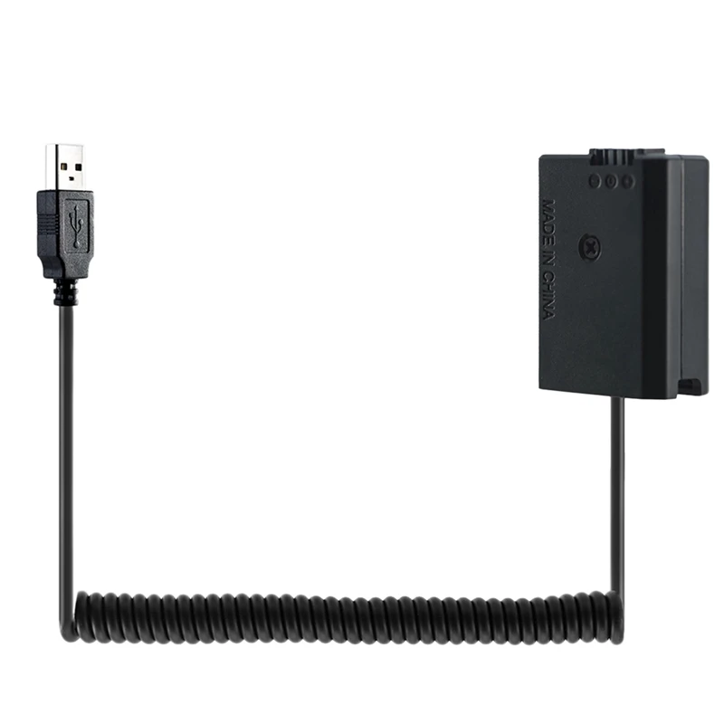 5X NP-FW50 Cable de carga USB de resorte de batería simulada para Sony A7 A7R A7S A7M A7II A7S2 A7M2 A7R2 A6500 A6300 acoplador CC