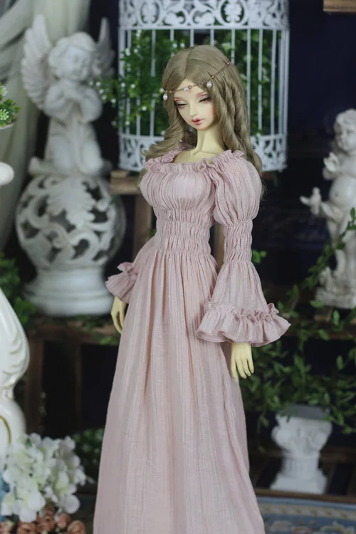 Custom BJD Doll Dress Pink Vintage Elegant Dress 1/4 1/3 High Quality Fairy Skirt DD MSD SDGR big girl doll accessories