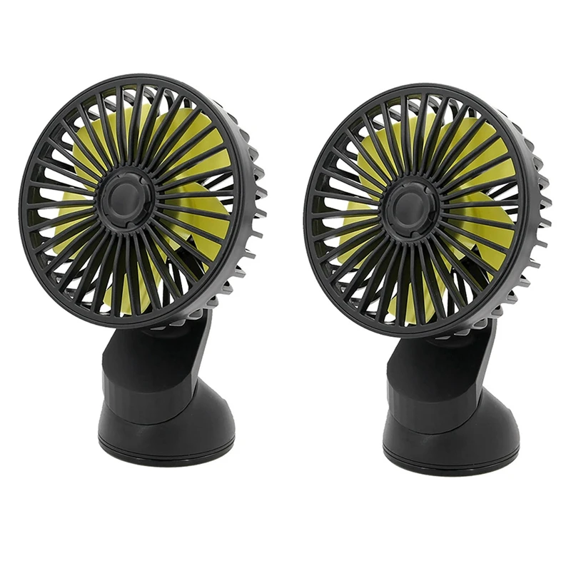 

2X Universal Large Wind Three Speed Control USB Car Fan USB Car Fan Suction Cup Car Seat Back Single Head Car Fan