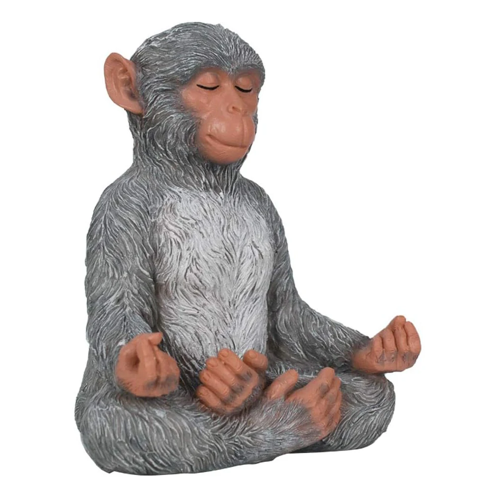 Meditation Monkey Stretching Monkey Statue-Resin Zen Animal Yoga Figurine for Outdoor Lawn Decor for Flower Beds, Fairy Gardens