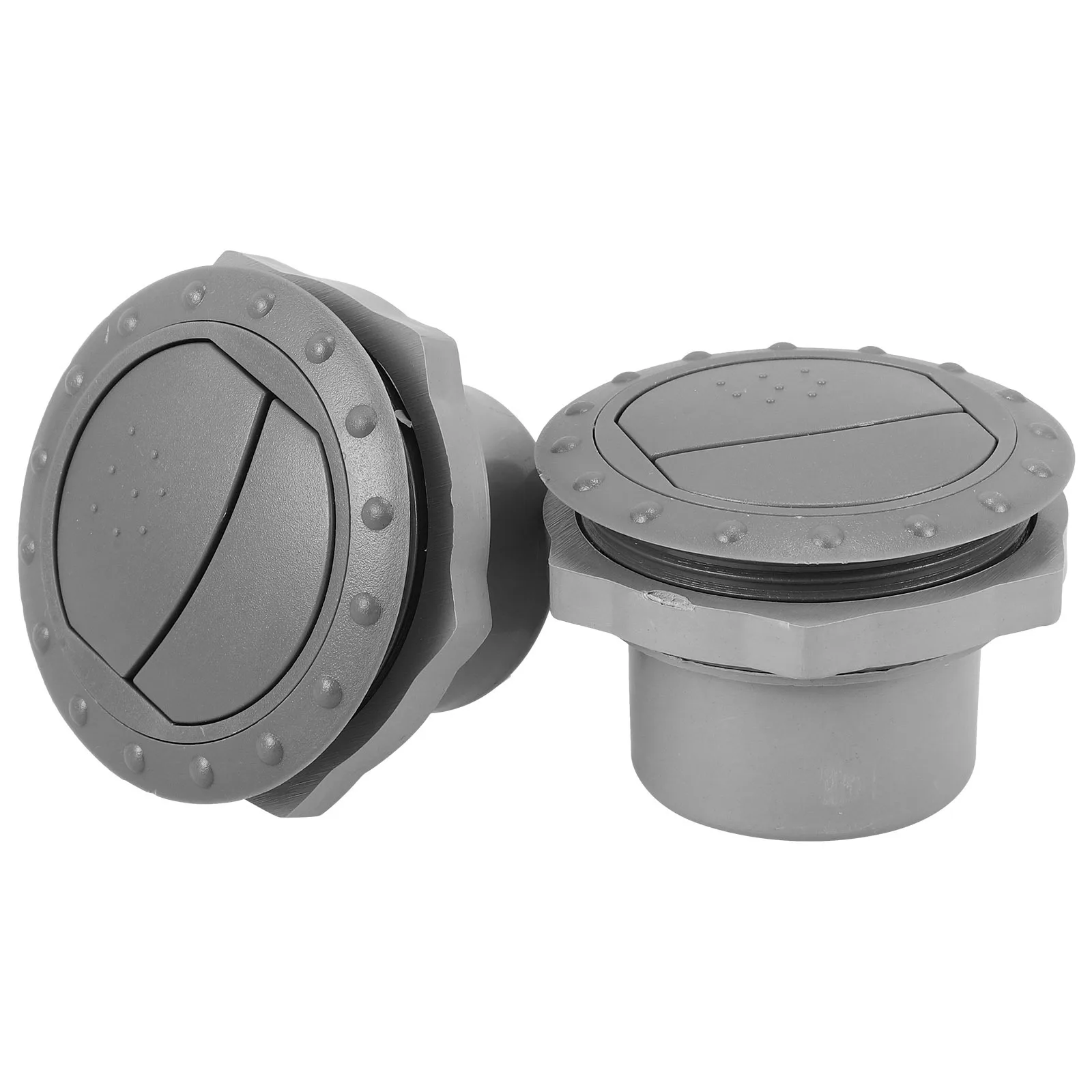 

2pcs Air Conditioner Vent Cover Rv Louvered Vent Round Outlet Ventilation Grille For Interior Air Exhaust Vents