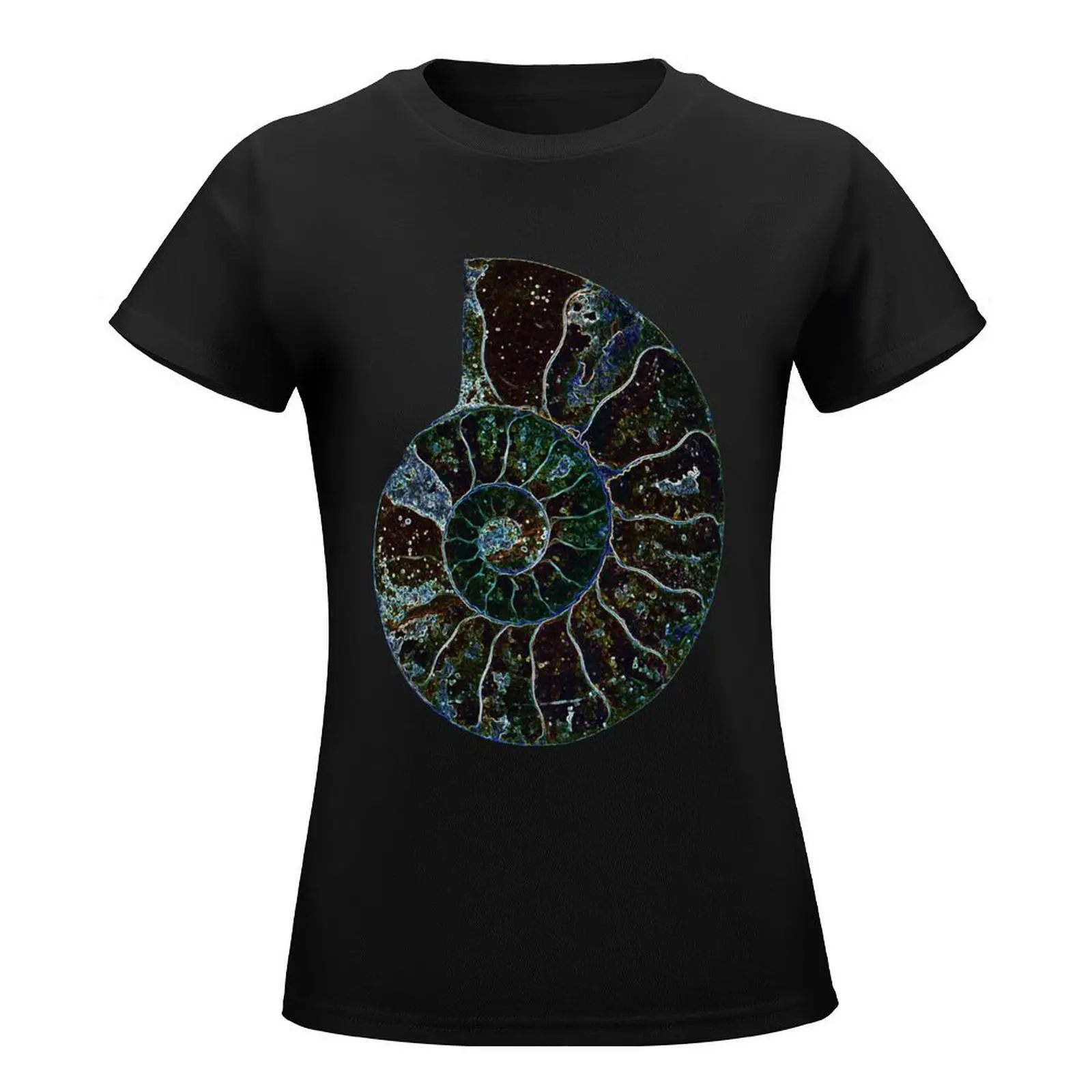 neon ammonite T-Shirt shirts graphic tees cute tops animal print shirt for girls funny new edition t shirts for Women