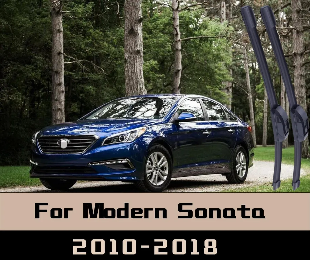 

2 шт. для современного Sonata 2010-2018, передние щетки стеклоочистителя, щетки для лобового стекла, оконные щетки, бескостные передние дворники