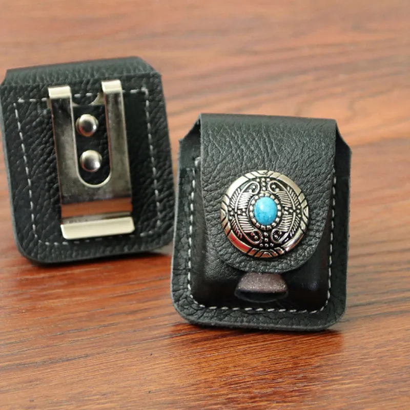 Custom Lighter Case Protective Sleeve Lighter Storage Holster Genuine Leather  Belt Bag Handmade for Zipp Lighter Case