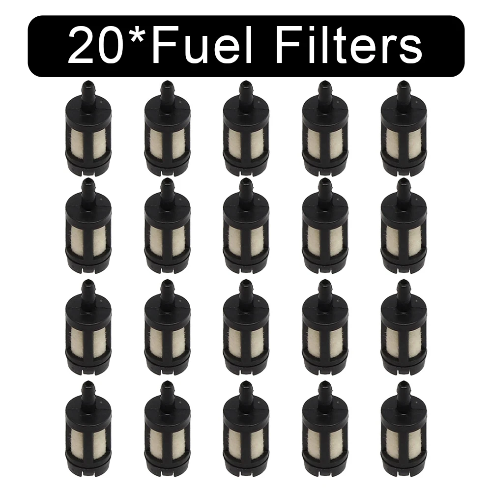 20 Fuel Filters for Hedge Trimmers Compatible with For 2mm 2.5mm 3mm Fuel Lines Fits Select Small Engine Outdoor Equipment