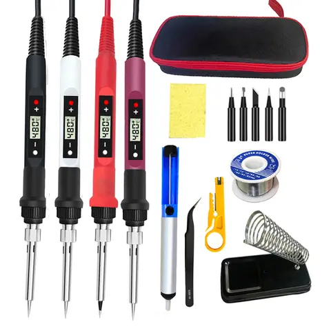 80W Adjustable Digital Soldering Iron Kit lefavor