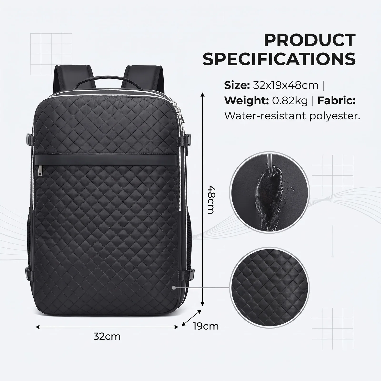 Laptop Backpack for Men Women,Large Capacity Travel Bag for Business Trips & Commutes,Multi-Compartment Casual Daypack