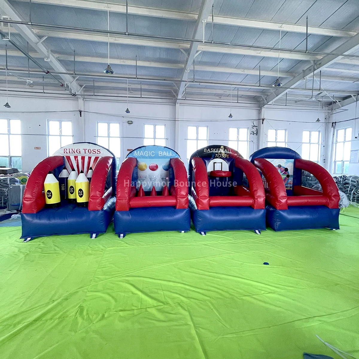 

Customized PVC Mini 4 Pieces Interactive Arena Toss Target Game For Carnival Party Event Inflatable Ring Toss Games For Children