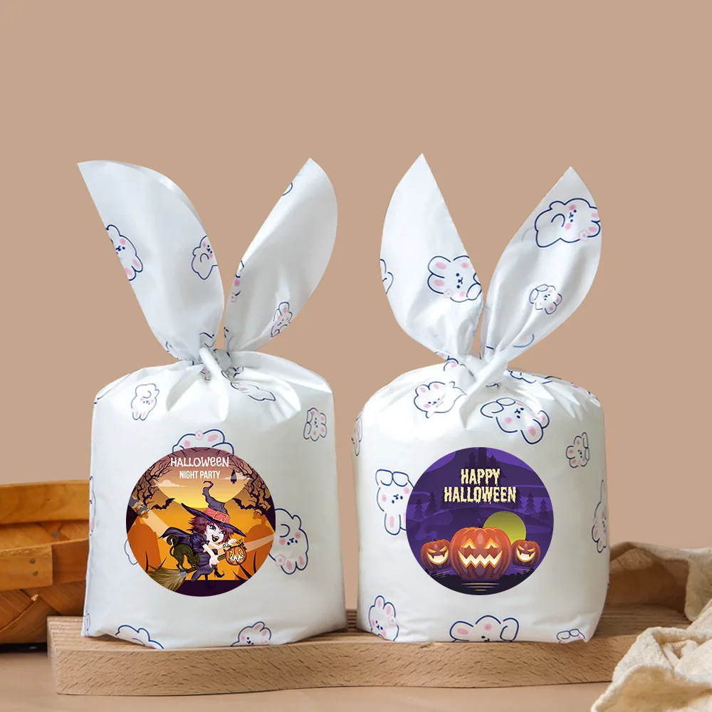 สติกเกอร์ฮาโลวีนสุขสันต์วันฮาโลวีนสติกเกอร์กระดาษลายฟักทองตลกสำหรับเป็นของขวัญกระเป๋าใส่ของฉลากปิดผนึกของตกแต่งงานฮาโลวีน500ชิ้น