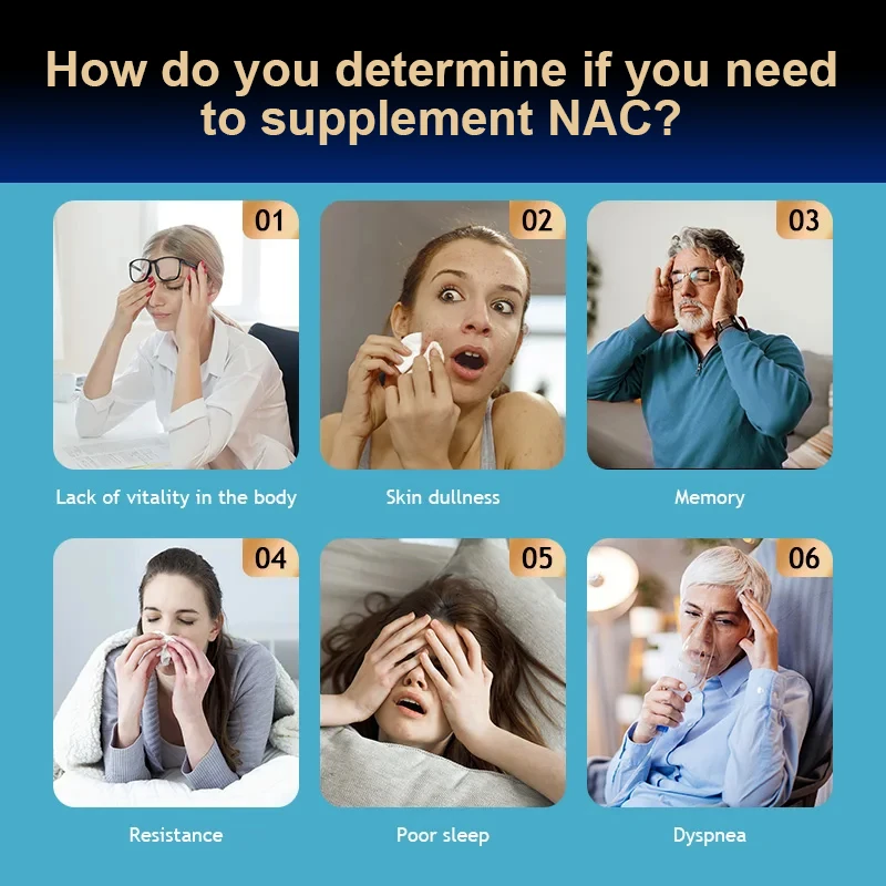 Suplemento NAC l-glutatión, complejo antioxidante intracelular-Promueve la limpieza, desintoxicación y reparación, reduce la Liposome