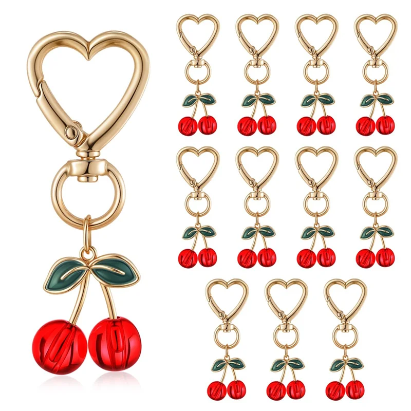 

12 шт. брелоков-подвесок в форме вишни для сумок, подарки для женщин, аксессуары для вечеринок, сувениры для мам