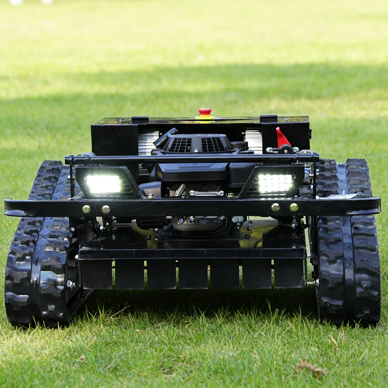 

Customized remote-controlled tracked lawn mower with multifunctional hillside greenhouse, farm embankment weeding machine