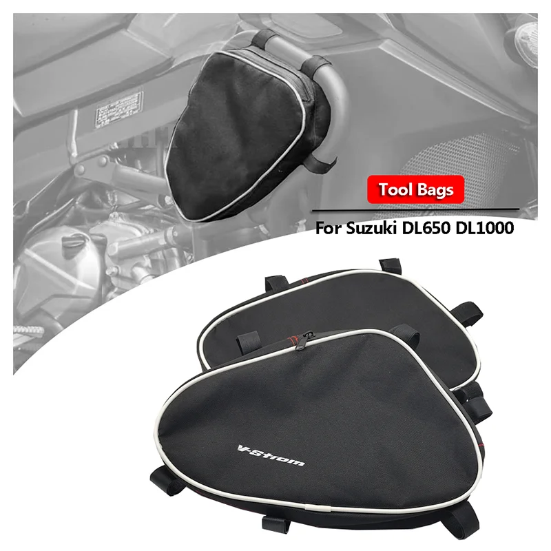 Motorcycle Frame Crash Bar Bags Repair Tool Placement Bag For Suzuki V-Strom DL650 DL1000 DL 650 DL 1000 Package Toolbox