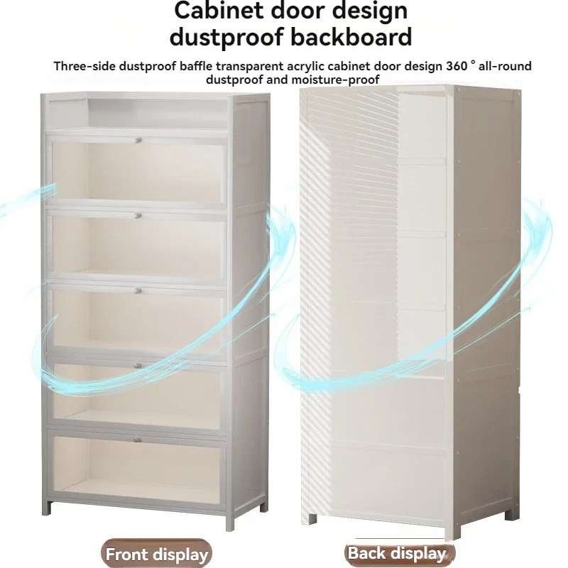 Bookcases, shelves, floor standing household storage cabinets, children's bookshelves, dust-proof acrylic cabinets, doors, stora - view 5