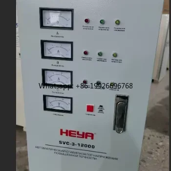 

Table of Pointer12kva Three Phase Servo Motor Control Automatic Voltage Regulator 380v AC Voltage Stabilizer Copper SVC 50/60Hz
