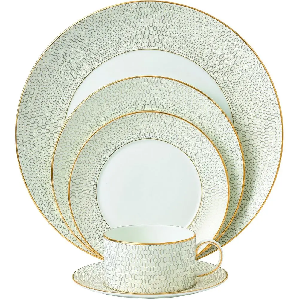 

Five-Piece Gold-Tone Dinnerware Set
