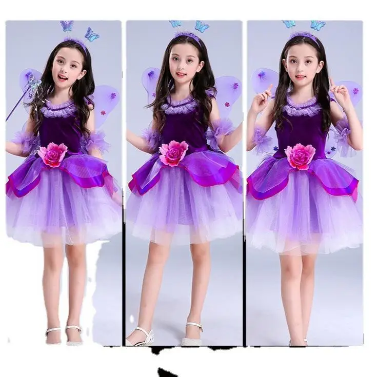 Gonna primaverile loween Par Costume da strega Abiti da spettacolo per ragazze Asilo Ballo in maschera Vestito da strega
