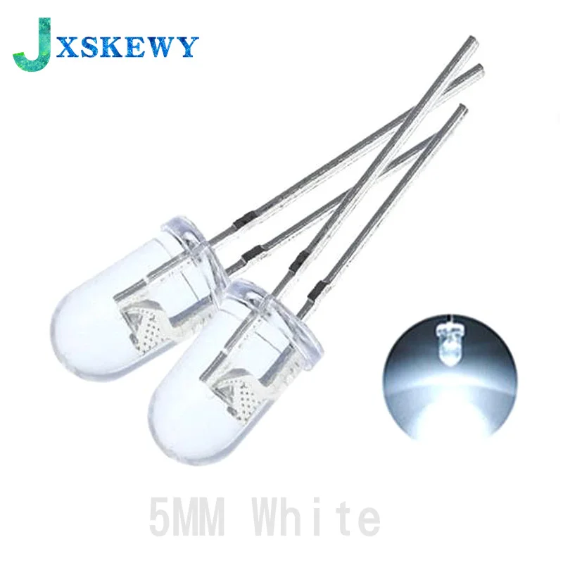 5Colors*20PCS=100PCS 5mm LED Diode Light Assorted Kit Green Blue White Yellow Red COMPONENT DIY kit new original