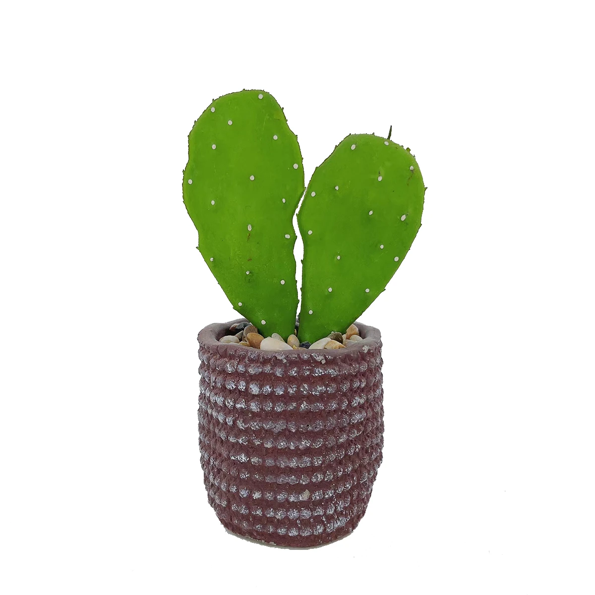 Artificial Plastic Cactus Succulents Potted Plants Ornaments Cute Fake Plant With Stone And Cement Basin Decor For Home Office