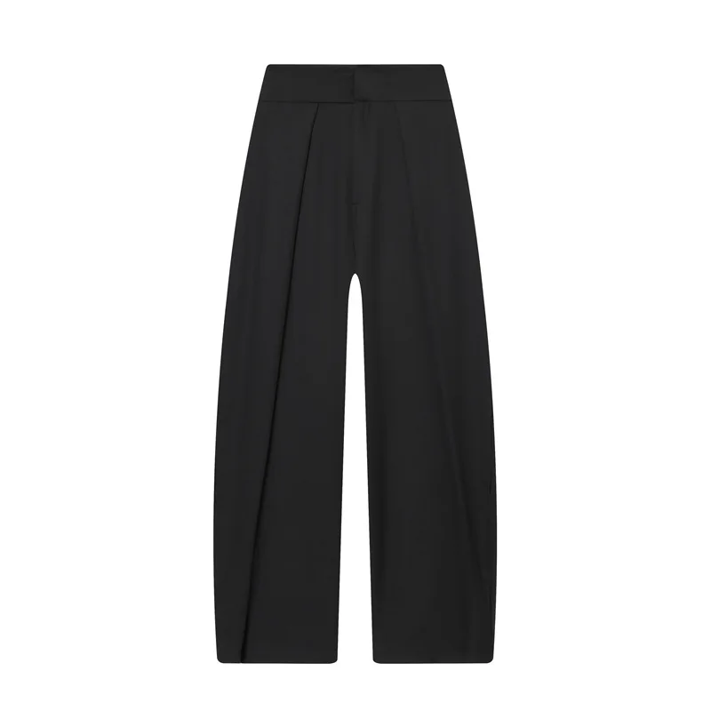 

SuperAen Spring New Korean-style Fashion Design High-waist Casual Loose Long Wide-leg Pants for Women Solid Color Pants