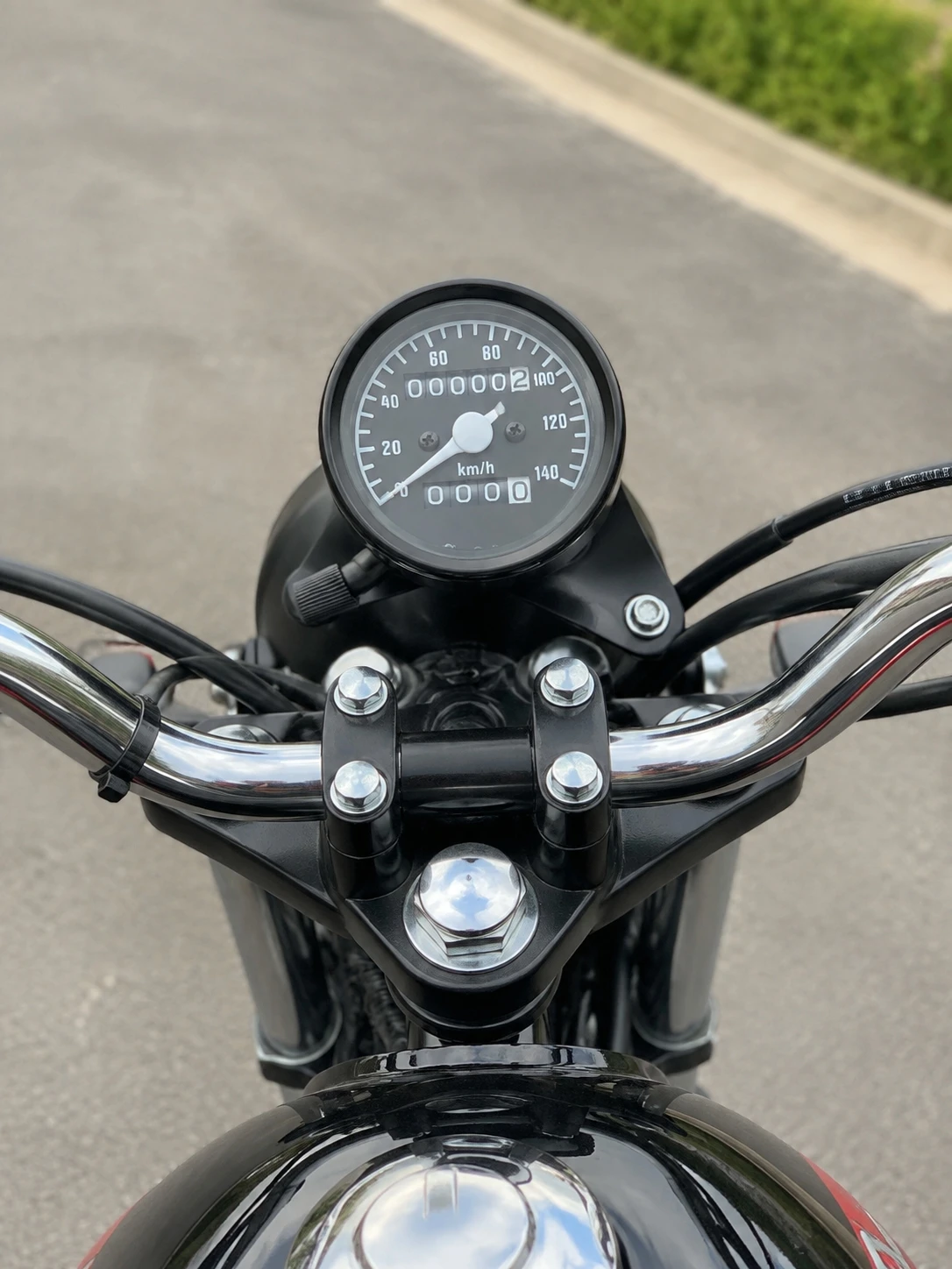 DC12V Mechanical Retro Motorcycle Speedometer Dual Odometer Black Metal Case For CG125 Retro Modified Motorcycles