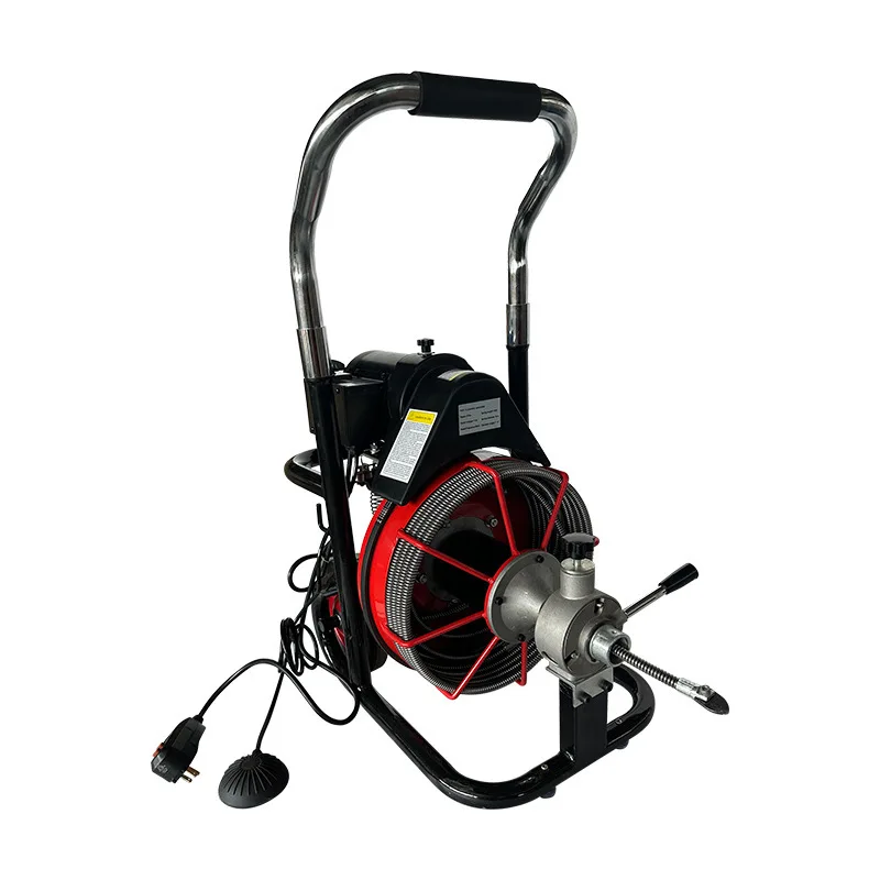 Attrezzatura per dragaggio automatico a tamburo, strumento per la pulizia del blocco delle fognature dei WC, draga per tubazioni, elettrica