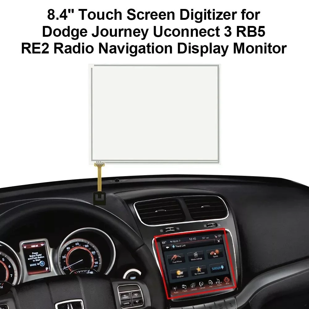 محول رقمي لشاشة تعمل باللمس مقاس 8.4 بوصة لوحدة راديو دودج رحلة Uconnect 3 RB5 RE2 #2