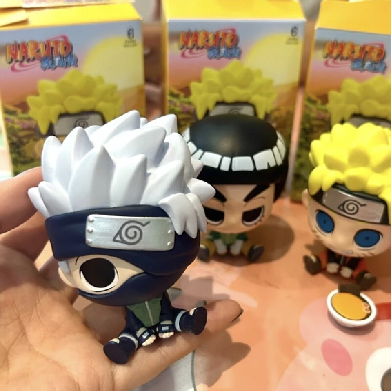 Подлинная сидячая серия Наруто Шиппуден, слепая коробка Наруто, модная игра, кукла ручной работы, сюрприз, настольный автомобиль, украшение, подарки на день рождения